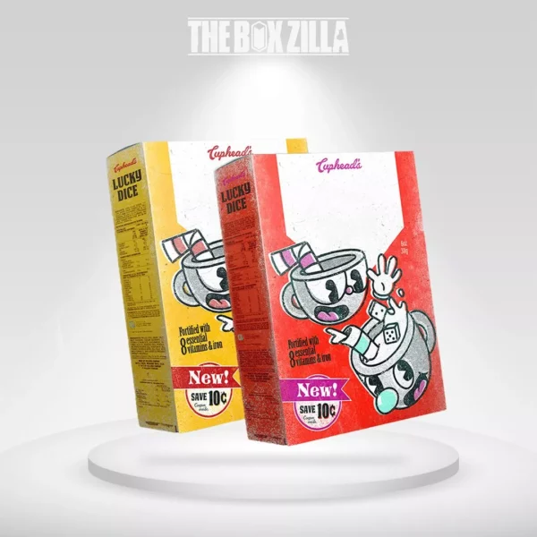 cereal box with the label