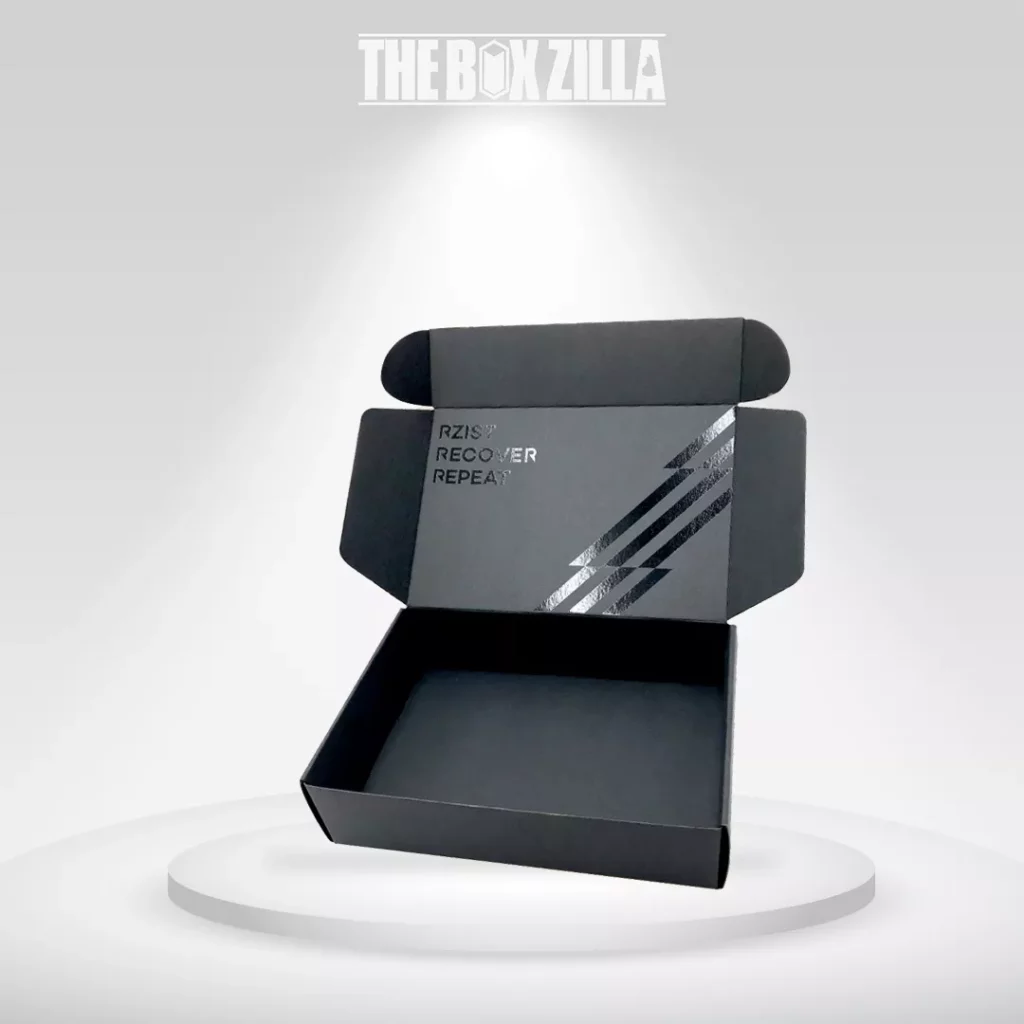 black corrugated mailer boxes