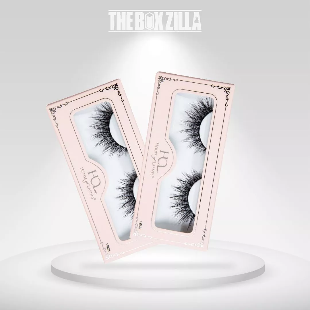 Eyelash boxes with window