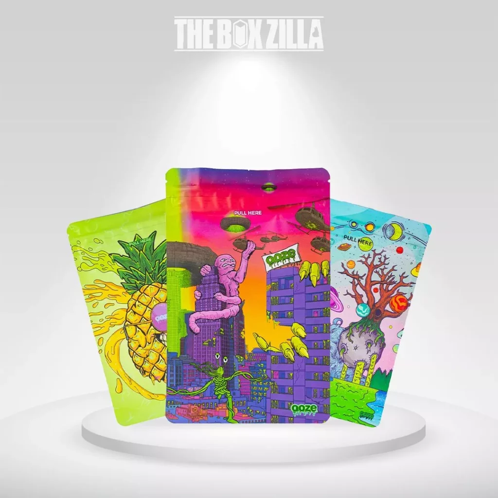 Printed Child resistant mylar bags