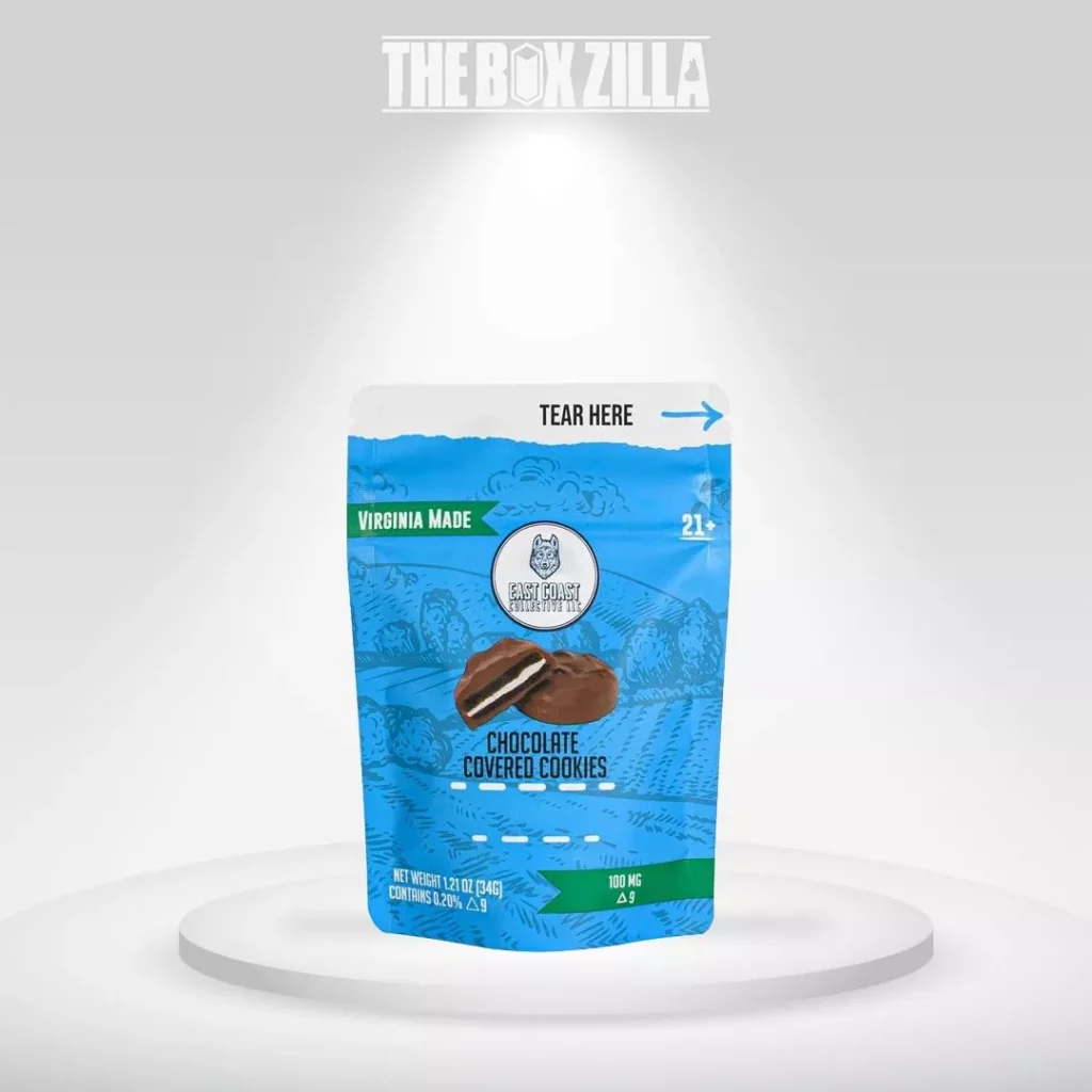Child resistant mylar bags for chocolate cookies