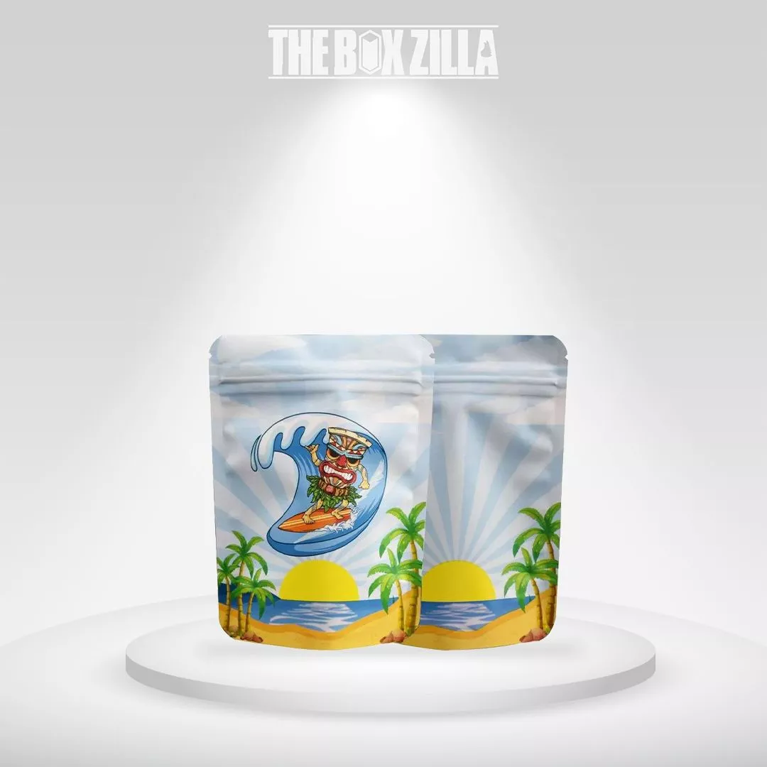 Child resistant mylar bags with sealing