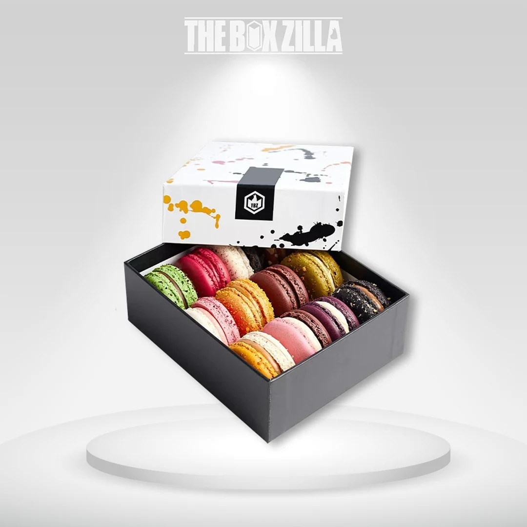 personalized macarons boxes with logo