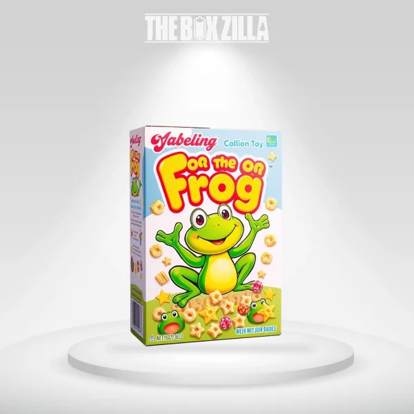 frog on cereal box