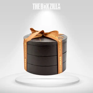Custom Black Round Gift Boxes