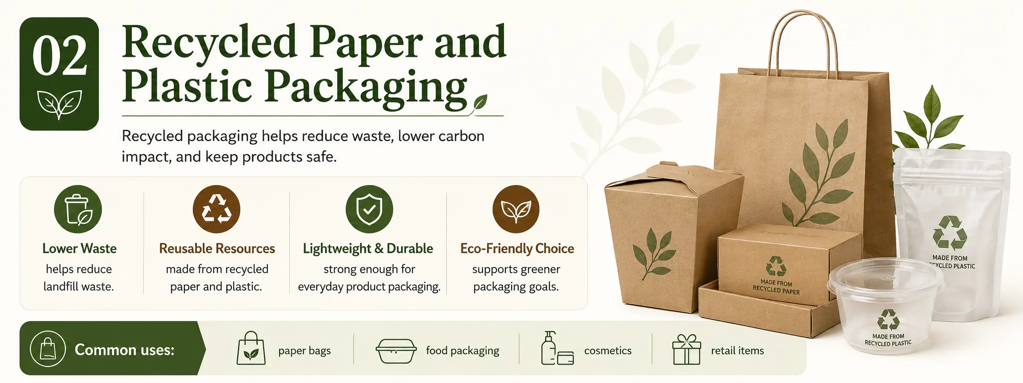 Recycled Paper and Plastic Packaging