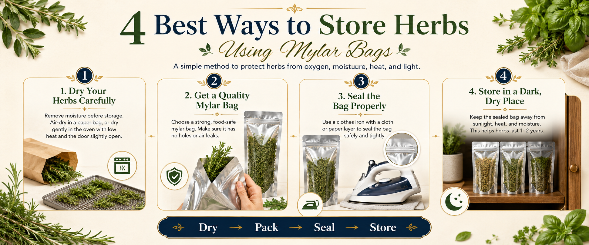 4 Best Ways to Store Herbs Using Mylar Bags