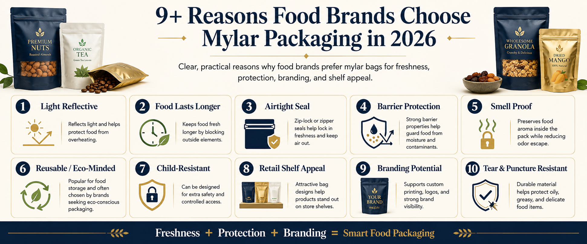 9+ Reasons Food Brands Choose Mylar Packaging in 2026