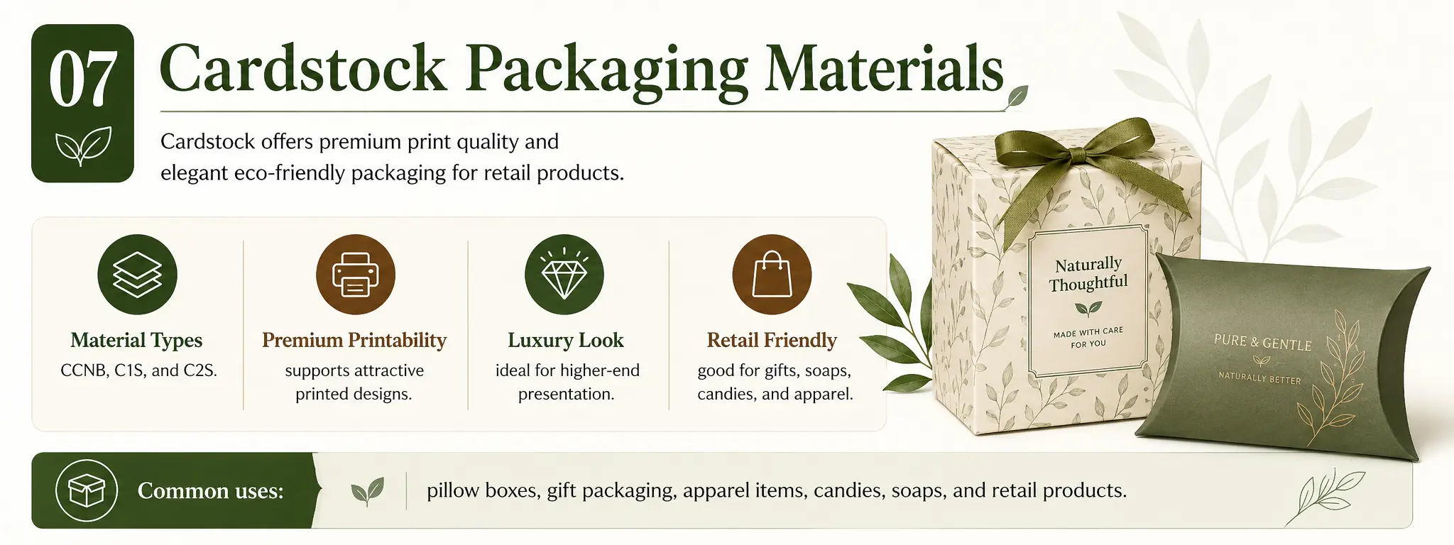 Cardstock Packaging Materials