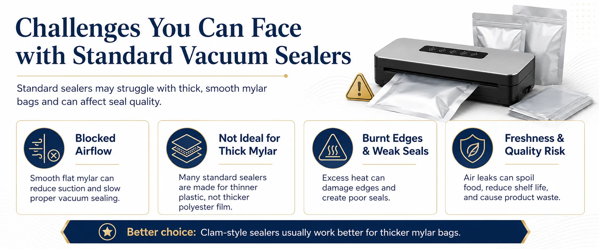 Challenges You Can Face with Standard Vacuum Sealers
