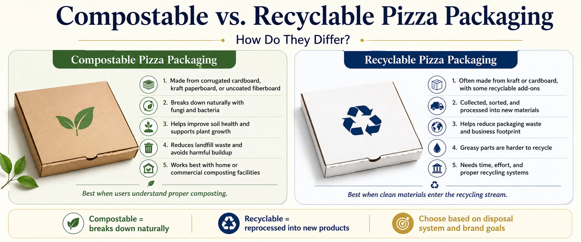 Compostable Vs. Recyclable Pizza Packaging How Do They Different