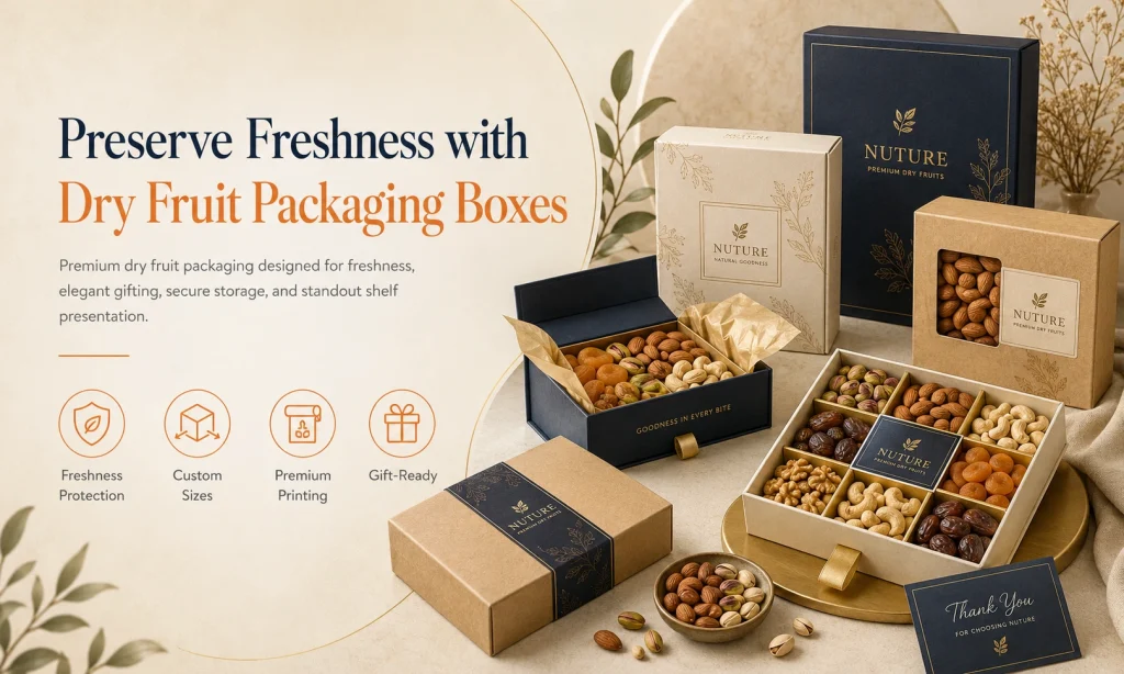 Custom Dry Fruit Packaging Boxes Wholesale | Dry Fruit Gift Box