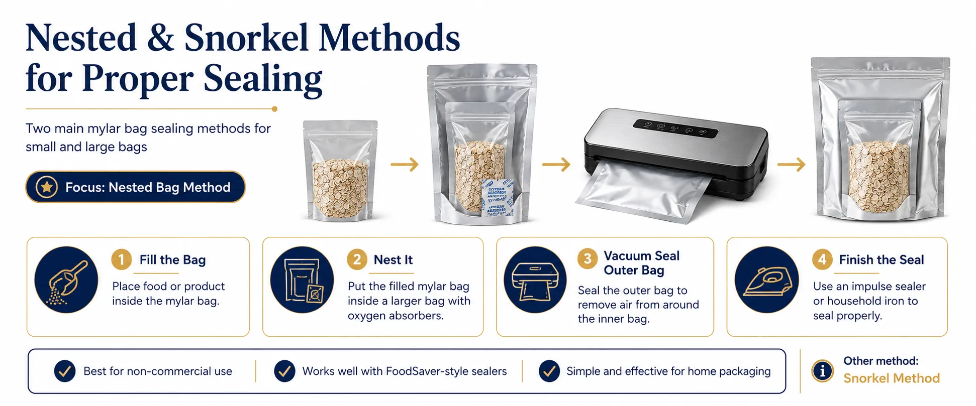 Nested & Snorkel Methods for Proper Sealing