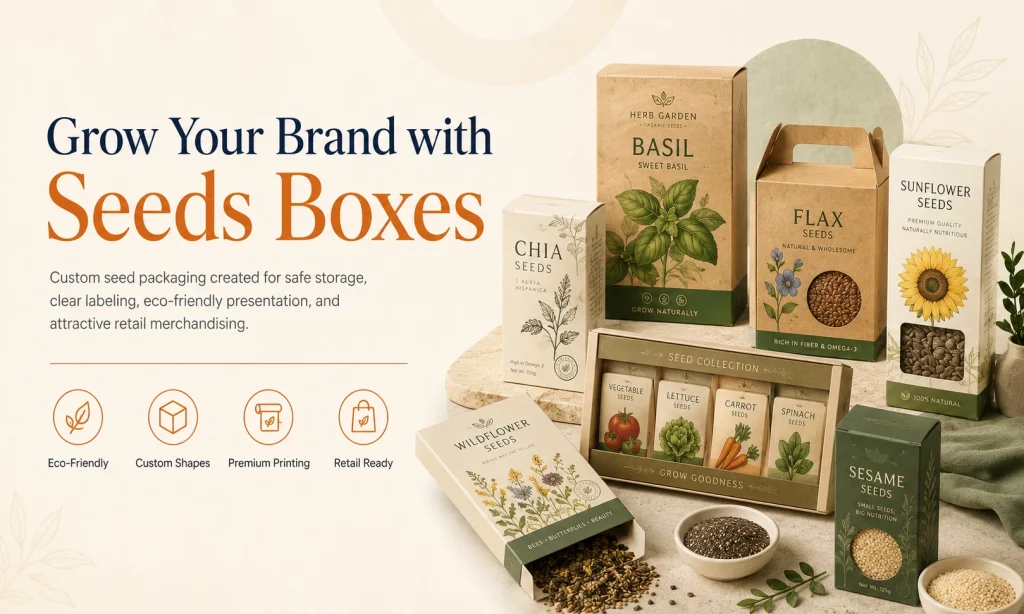 Custom Seeds Boxes Wholesale | Printed Seed Packaging Boxes