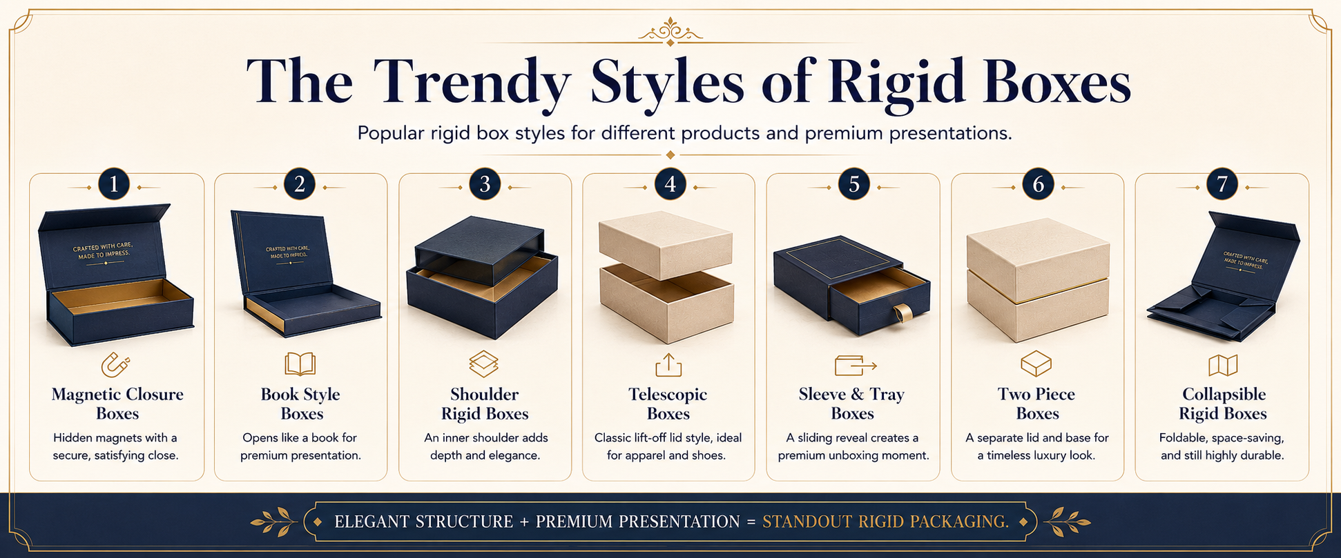 The Trendy Styles of Rigid Boxes