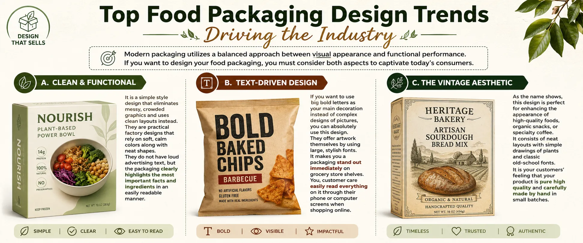 Top Food Packaging Design Trends Driving the Industry