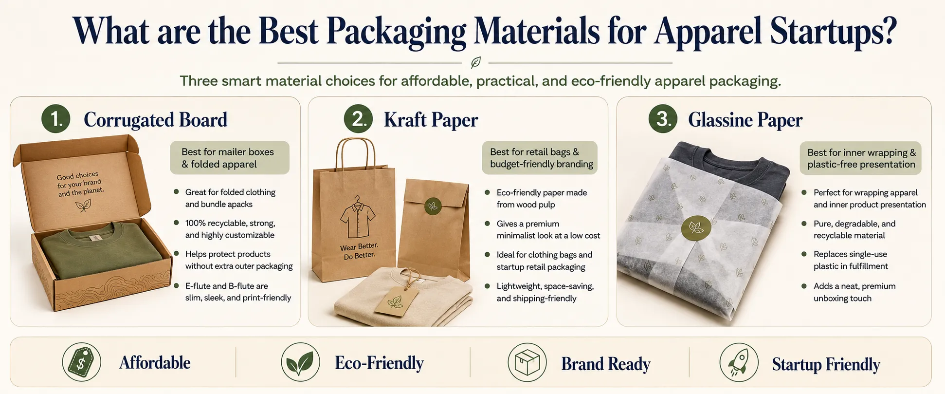 What are the best packaging materials for apparel startups