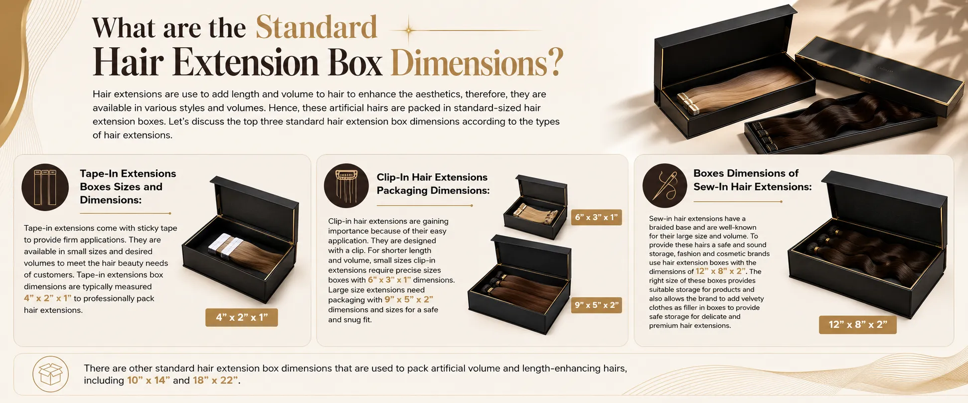What are the Standard Hair Extension Box Dimensions